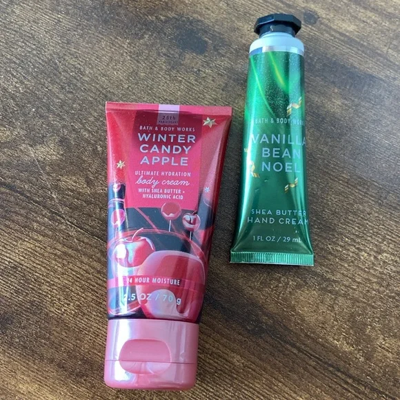 New Bath & Body Works Winter Candy Apple and Vanilla Bean Noel Cream Set - Picture 8 of 10